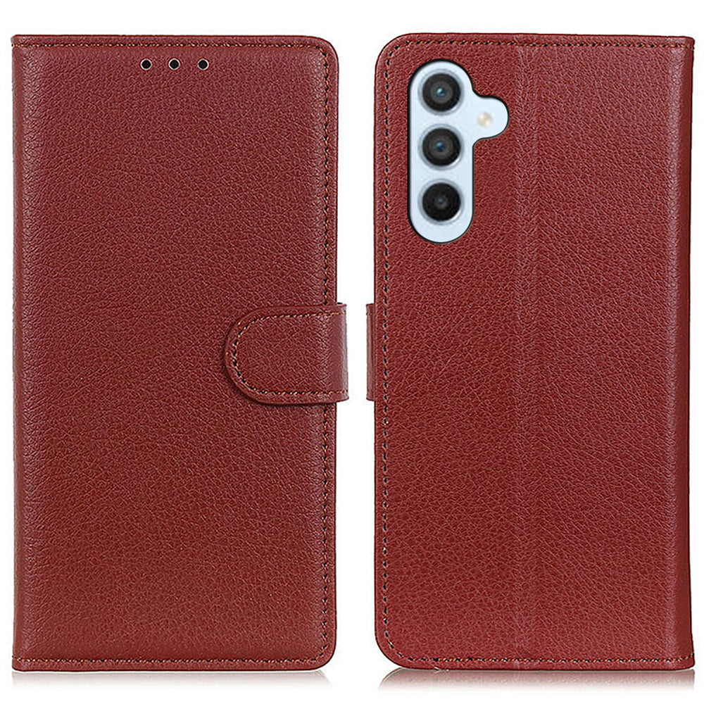 For Samsung Galaxy A05s 4G Case PU Leather Wallet Stand Litchi Texture Phone Cover