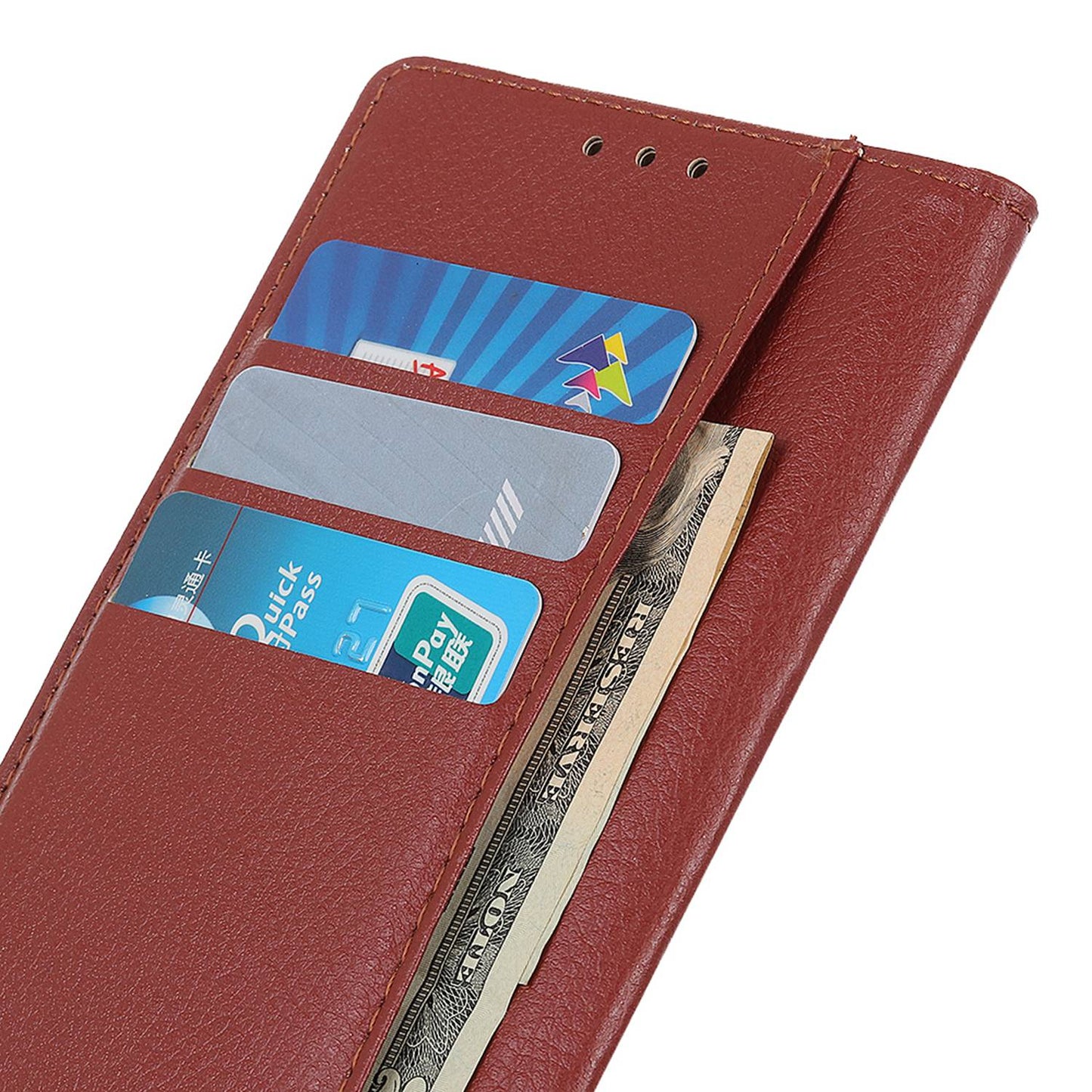 For Samsung Galaxy A05s 4G Case PU Leather Wallet Stand Litchi Texture Phone Cover