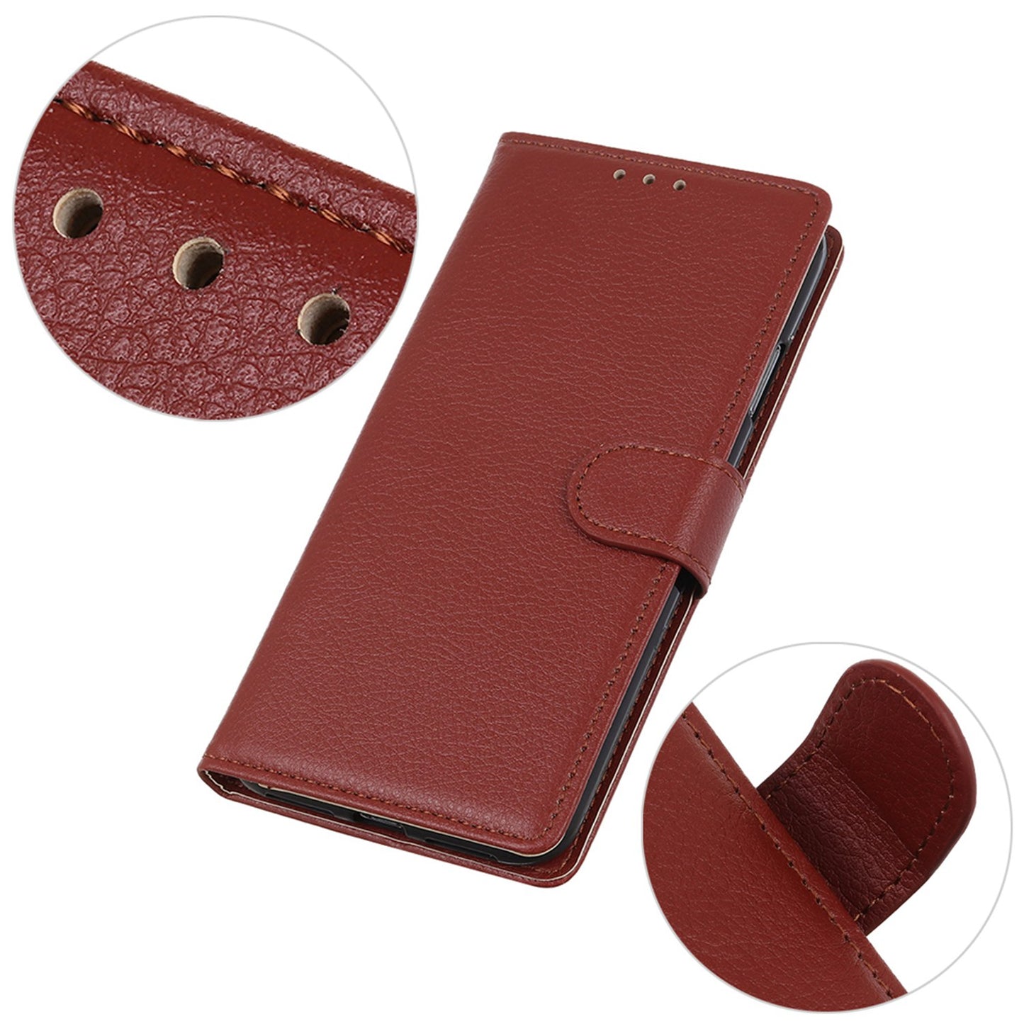 For Samsung Galaxy A05s 4G Case PU Leather Wallet Stand Litchi Texture Phone Cover