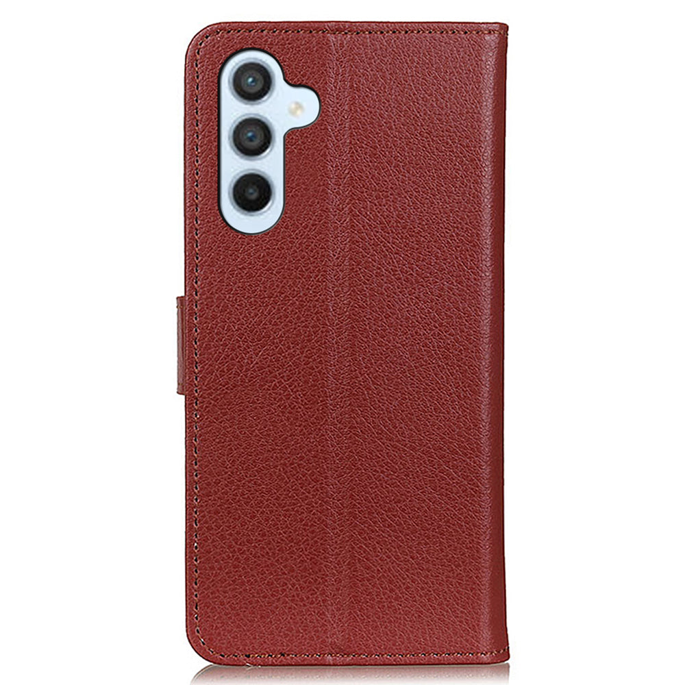 For Samsung Galaxy A05s 4G Case PU Leather Wallet Stand Litchi Texture Phone Cover