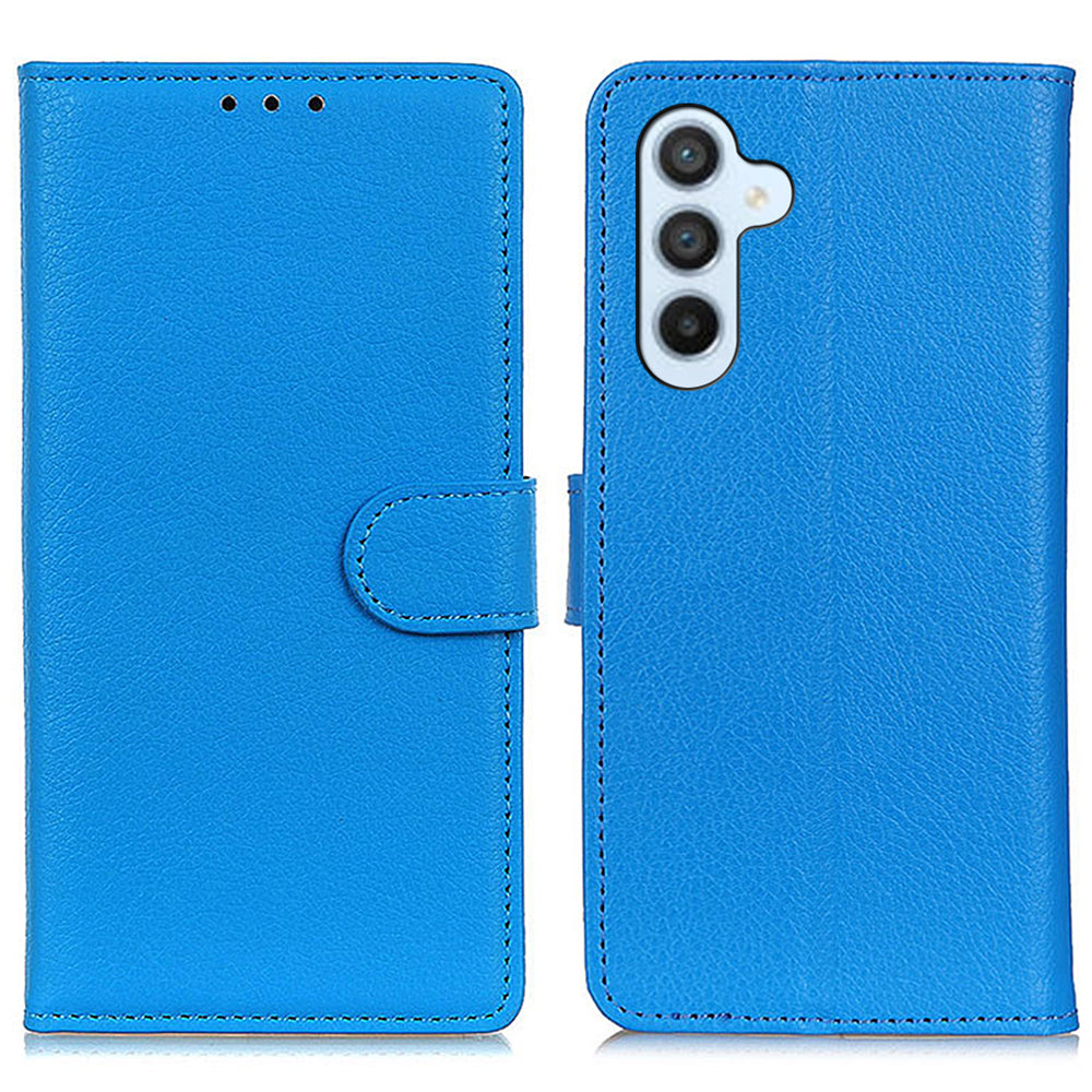 For Samsung Galaxy A05s 4G Case PU Leather Wallet Stand Litchi Texture Phone Cover