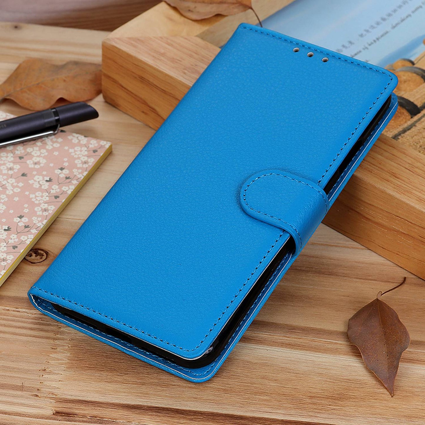 For Samsung Galaxy A05s 4G Case PU Leather Wallet Stand Litchi Texture Phone Cover