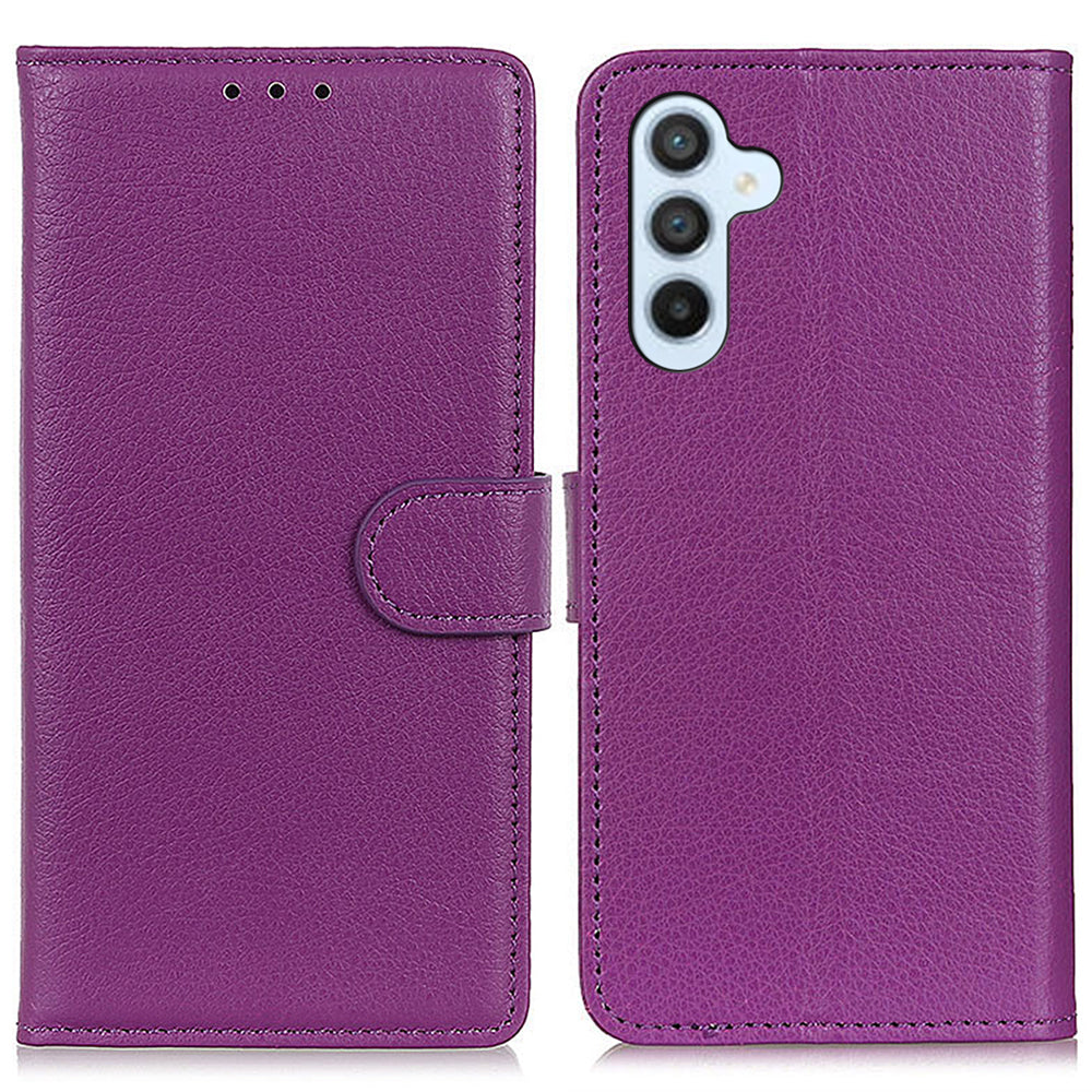 For Samsung Galaxy A05s 4G Case PU Leather Wallet Stand Litchi Texture Phone Cover