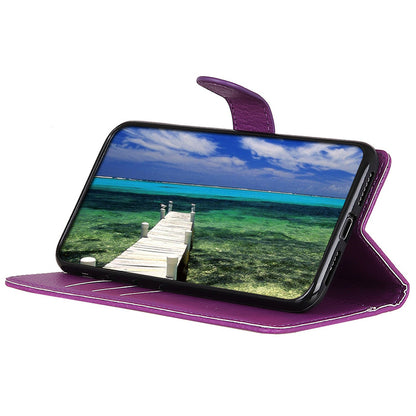 For Samsung Galaxy A05s 4G Case PU Leather Wallet Stand Litchi Texture Phone Cover