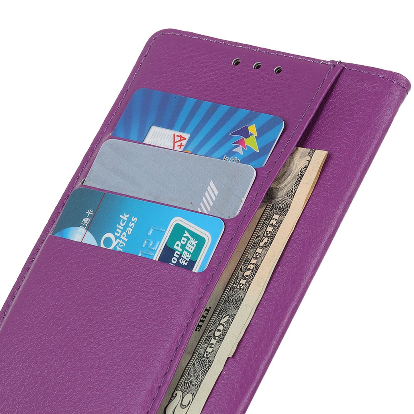 For Samsung Galaxy A05s 4G Case PU Leather Wallet Stand Litchi Texture Phone Cover