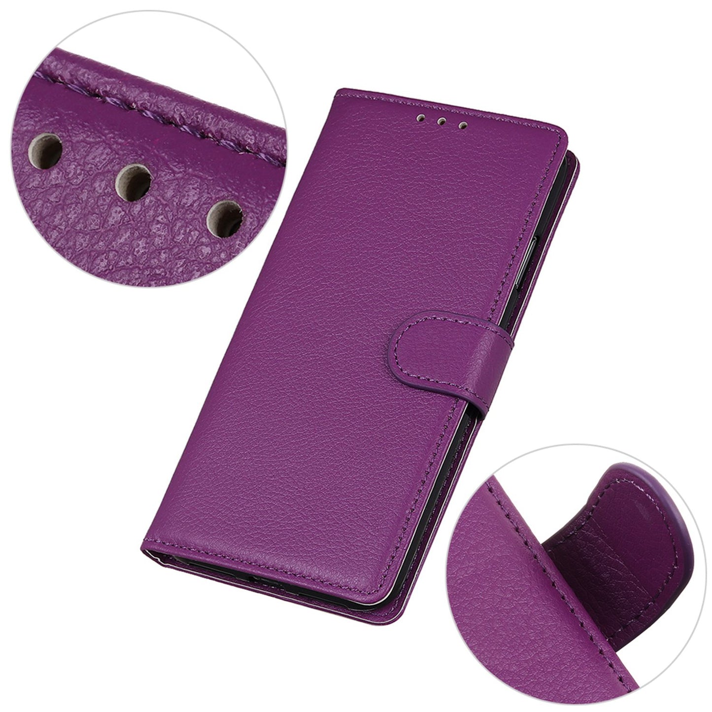 For Samsung Galaxy A05s 4G Case PU Leather Wallet Stand Litchi Texture Phone Cover