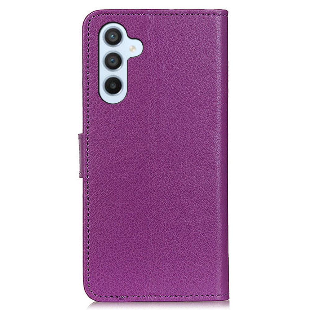 For Samsung Galaxy A05s 4G Case PU Leather Wallet Stand Litchi Texture Phone Cover