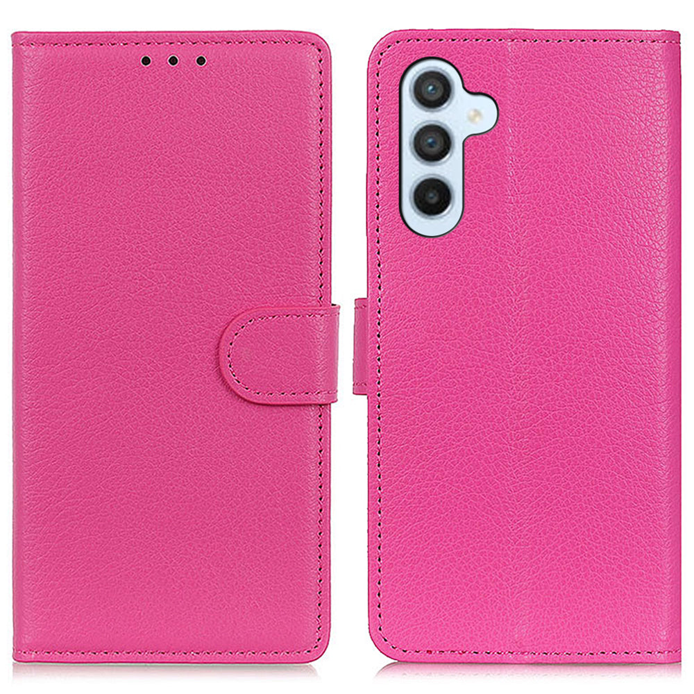 For Samsung Galaxy A05s 4G Case PU Leather Wallet Stand Litchi Texture Phone Cover