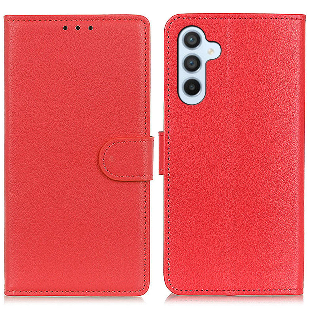 For Samsung Galaxy A05s 4G Case PU Leather Wallet Stand Litchi Texture Phone Cover