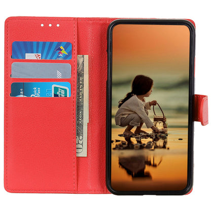 For Samsung Galaxy A05s 4G Case PU Leather Wallet Stand Litchi Texture Phone Cover