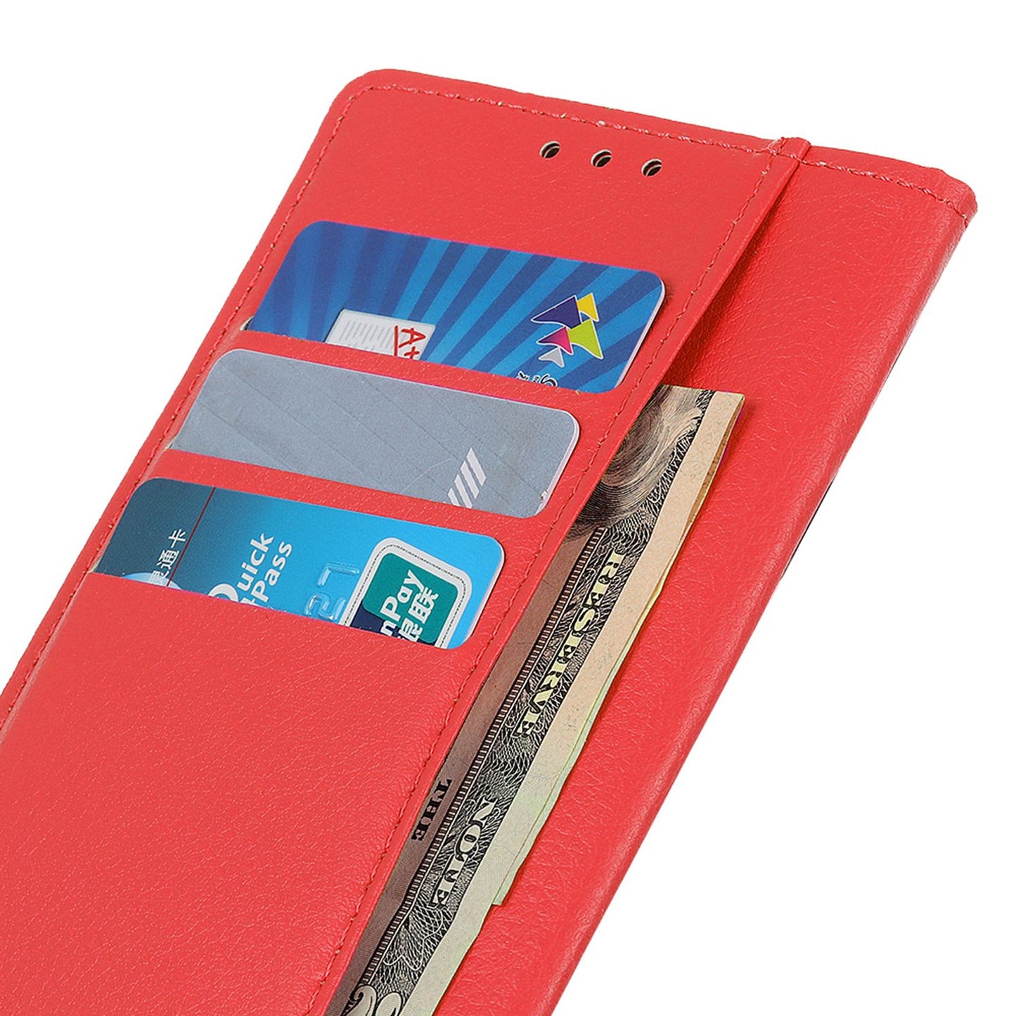 For Samsung Galaxy A05s 4G Case PU Leather Wallet Stand Litchi Texture Phone Cover