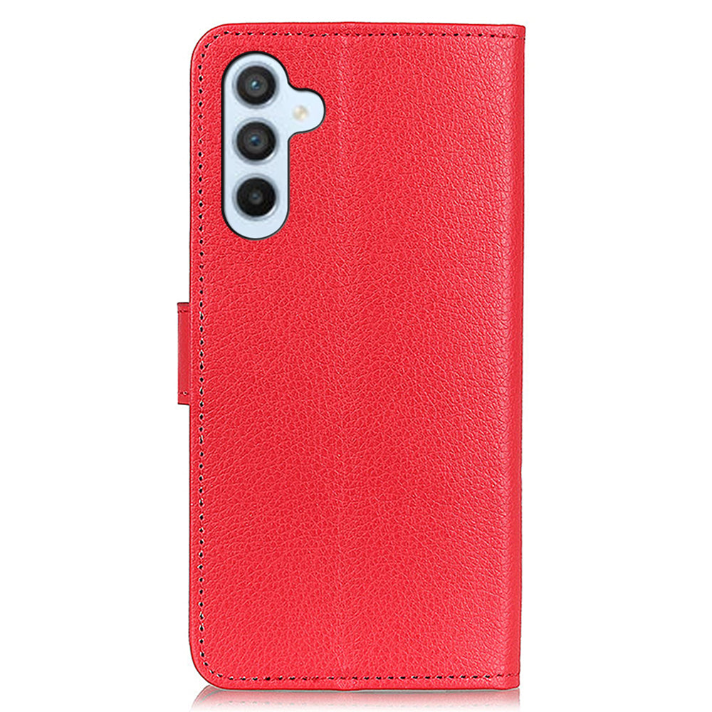 For Samsung Galaxy A05s 4G Case PU Leather Wallet Stand Litchi Texture Phone Cover