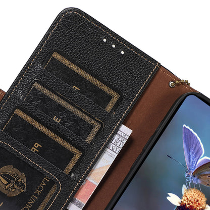 For Samsung Galaxy A05s 4G Case RFID Blocking Phone Wallet Case Genuine Cow Leather Cover