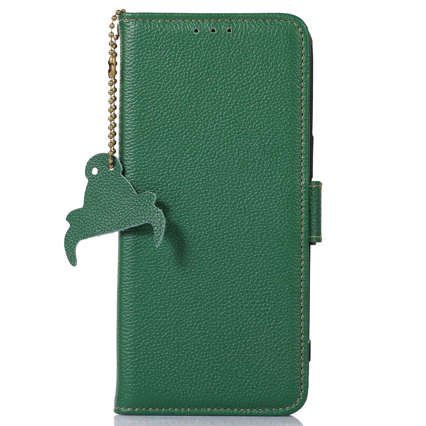 For Samsung Galaxy A05s 4G Case RFID Blocking Phone Wallet Case Genuine Cow Leather Cover