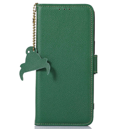 For Samsung Galaxy A05s 4G Case RFID Blocking Phone Wallet Case Genuine Cow Leather Cover