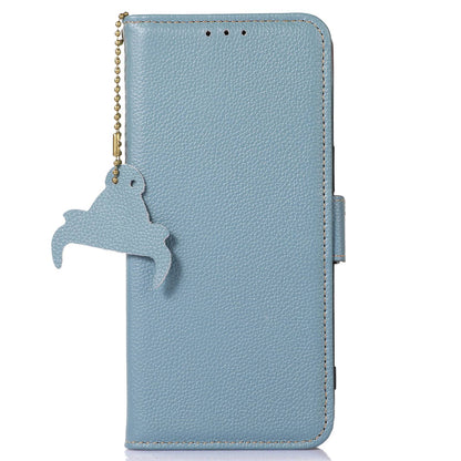 For Samsung Galaxy A05s 4G Case RFID Blocking Phone Wallet Case Genuine Cow Leather Cover