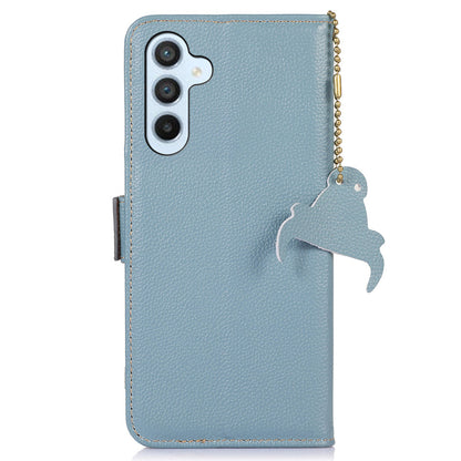 For Samsung Galaxy A05s 4G Case RFID Blocking Phone Wallet Case Genuine Cow Leather Cover