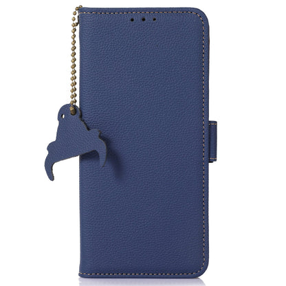 For Samsung Galaxy A05s 4G Case RFID Blocking Phone Wallet Case Genuine Cow Leather Cover