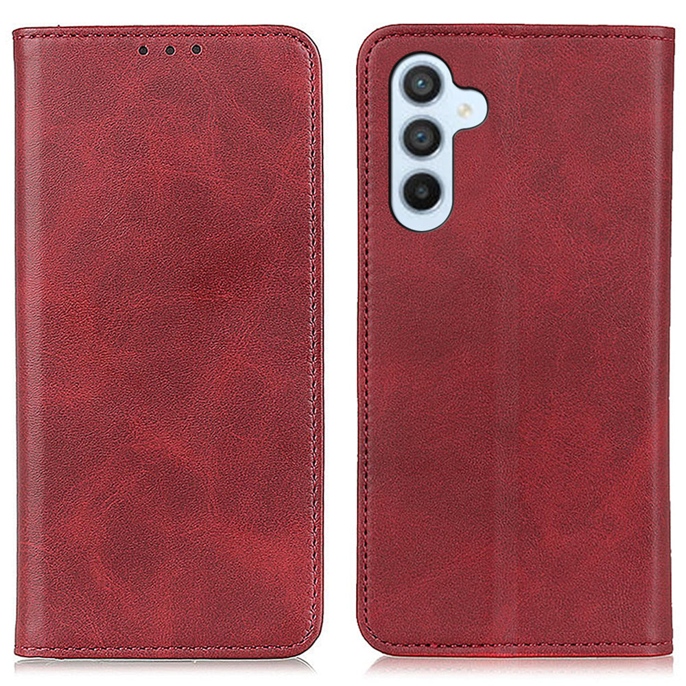 For Samsung Galaxy A05s 4G Case Cowhide Texture Split Leather Cover Wallet Stand Phone Shell