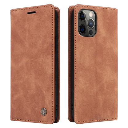 006 Series For iPhone 15 Pro Max Case PU Leather Foldable Stand Phone Cover
