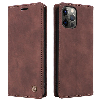 006 Series For iPhone 15 Pro Max Case PU Leather Foldable Stand Phone Cover