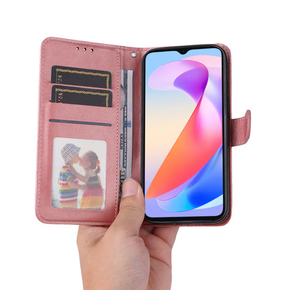 For Honor X6a 4G Case Calf Texture Wallet Stand PU Leather Cell Phone Cover