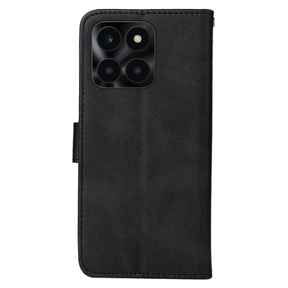 For Honor X6a 4G Case Calf Texture Wallet Stand PU Leather Cell Phone Cover