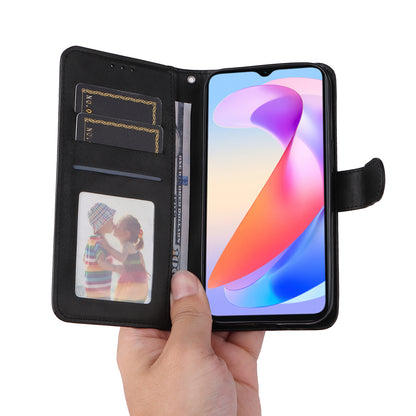 For Honor X6a 4G Case Calf Texture Wallet Stand PU Leather Cell Phone Cover