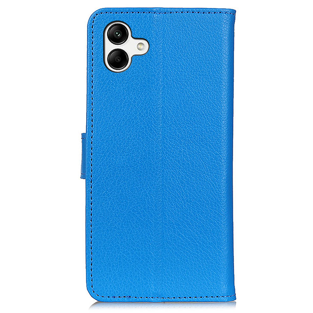 For Samsung Galaxy A05 4G Case Wallet Stand Litchi Texture PU Leather Phone Cover