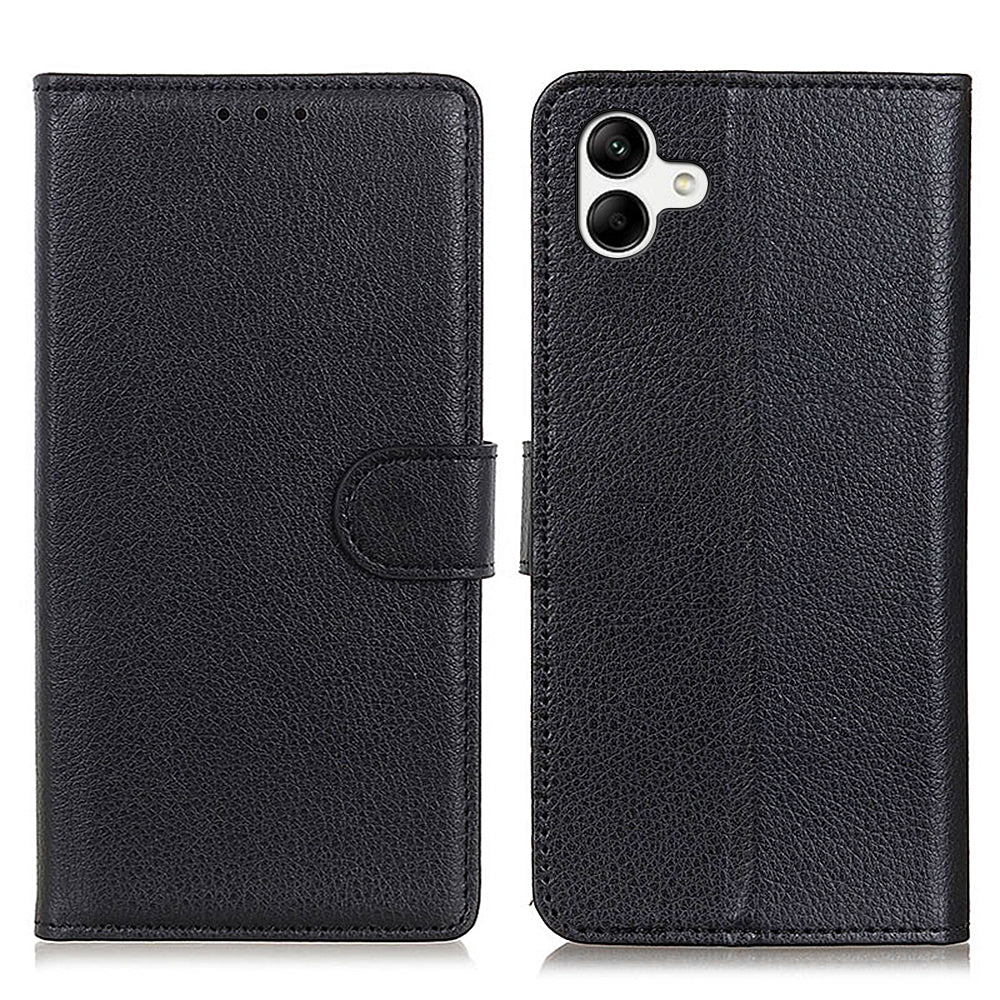 For Samsung Galaxy A05 4G Case Wallet Stand Litchi Texture PU Leather Phone Cover