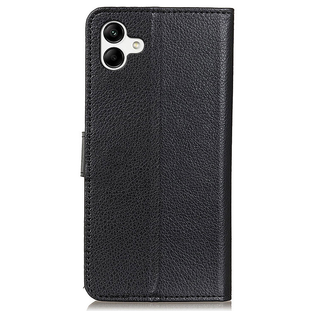 For Samsung Galaxy A05 4G Case Wallet Stand Litchi Texture PU Leather Phone Cover