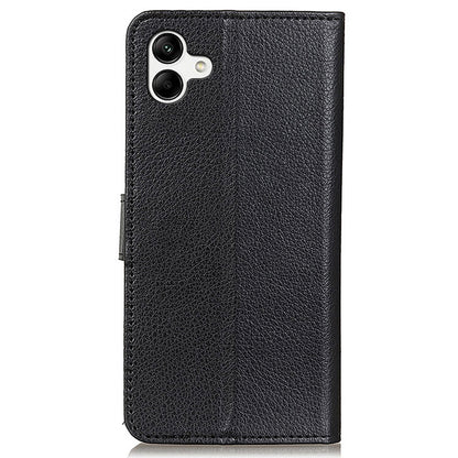 For Samsung Galaxy A05 4G Case Wallet Stand Litchi Texture PU Leather Phone Cover