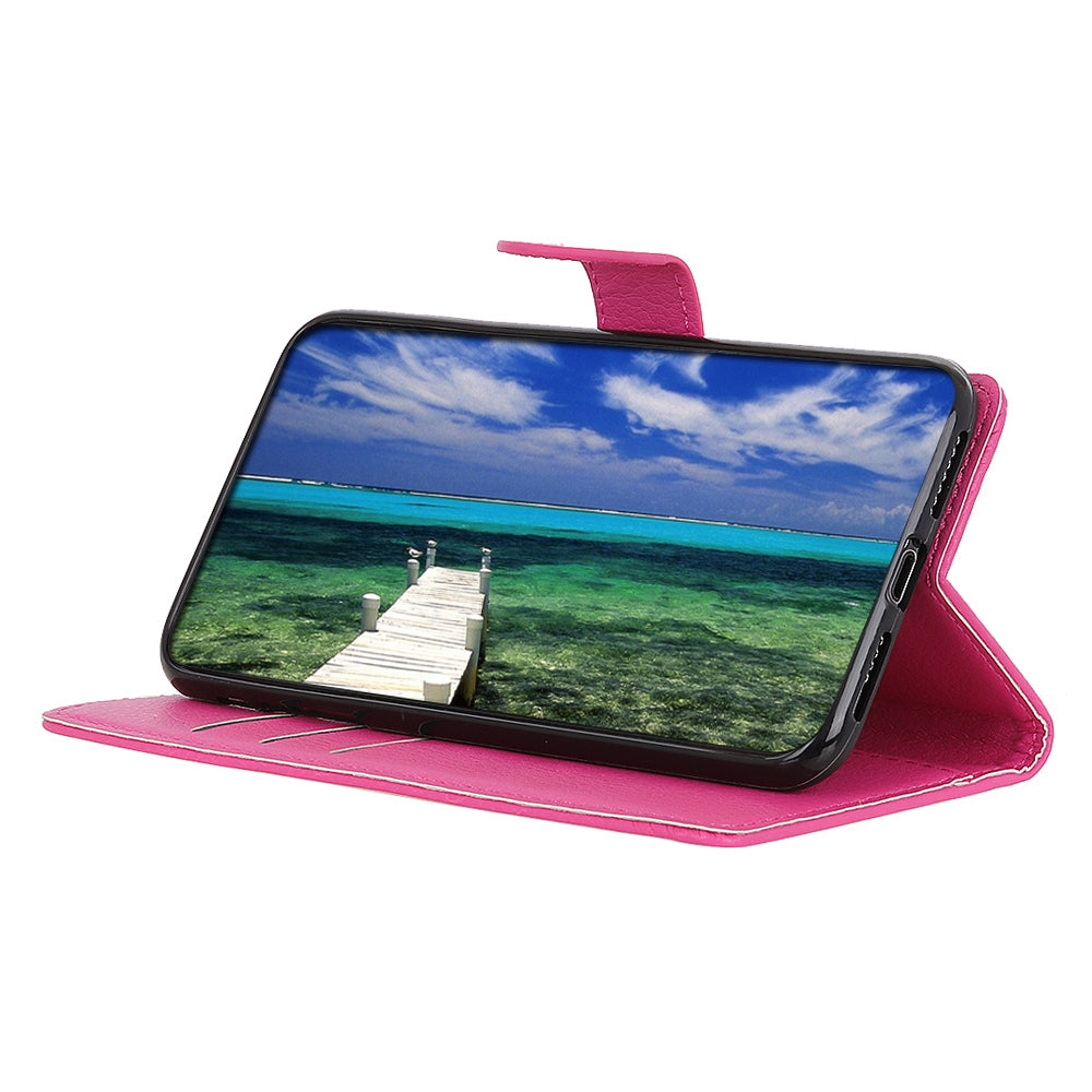 For Samsung Galaxy A05 4G Case Wallet Stand Litchi Texture PU Leather Phone Cover