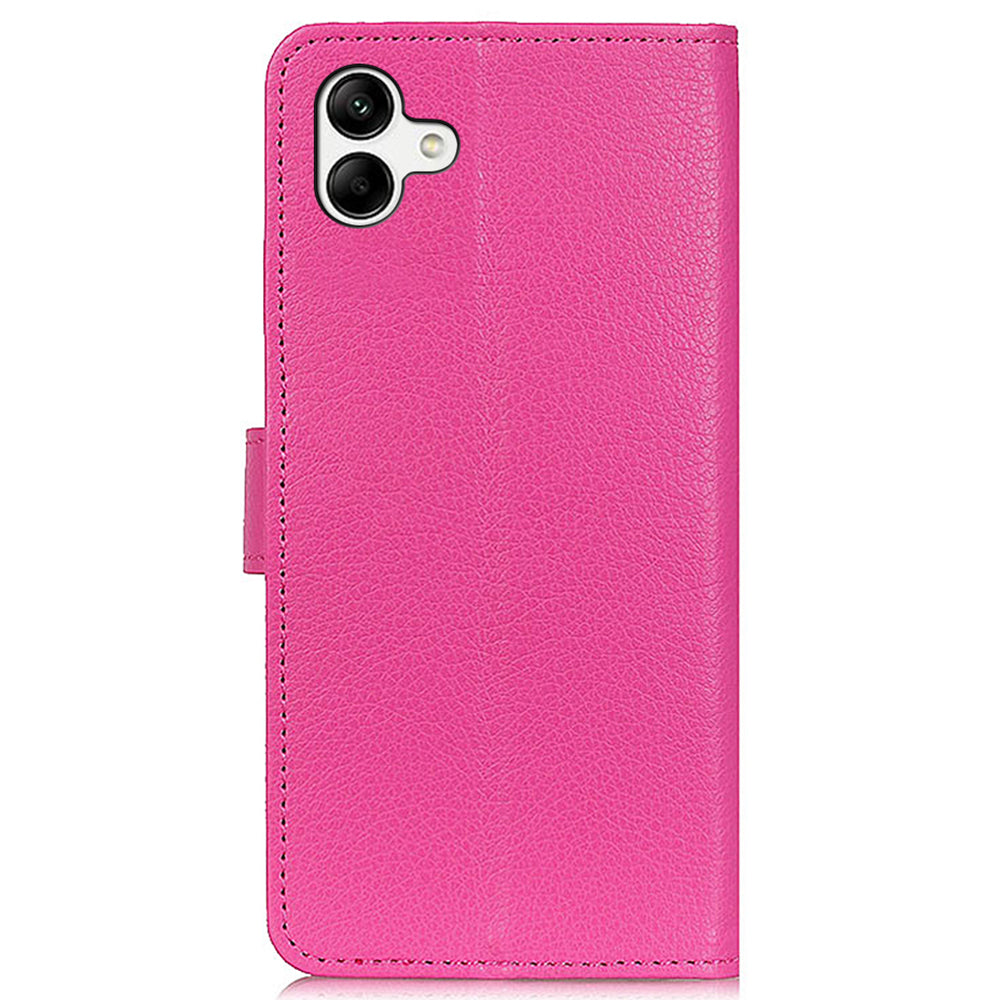 For Samsung Galaxy A05 4G Case Wallet Stand Litchi Texture PU Leather Phone Cover