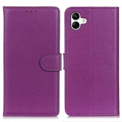For Samsung Galaxy A05 4G Case Wallet Stand Litchi Texture PU Leather Phone Cover