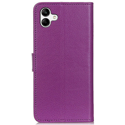 For Samsung Galaxy A05 4G Case Wallet Stand Litchi Texture PU Leather Phone Cover