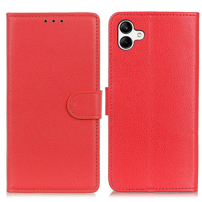 For Samsung Galaxy A05 4G Case Wallet Stand Litchi Texture PU Leather Phone Cover