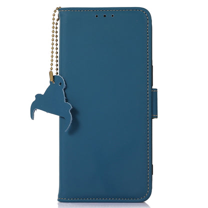 For Samsung Galaxy A05 4G Case RFID Blocking Genuine Cow Leather Flip Phone Cover
