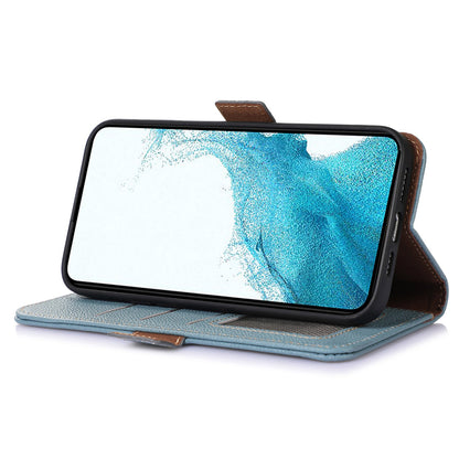 For Samsung Galaxy A05 4G Case Wallet RFID Blocking Genuine Cow Leather Phone Cover