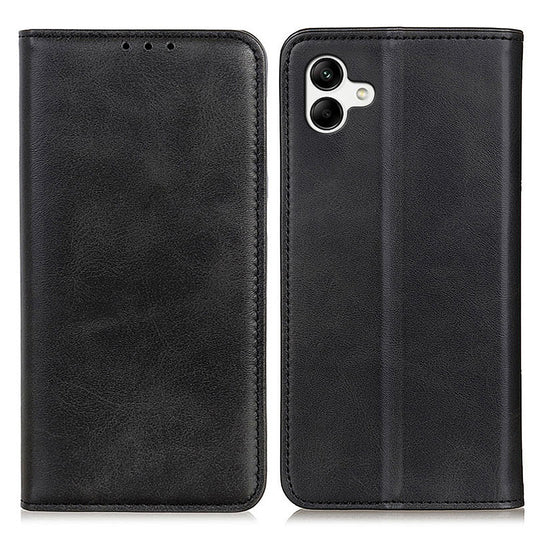 For Samsung Galaxy A05 4G Case Split Leather Cover Wallet Stand Cowhide Texture Phone Shell