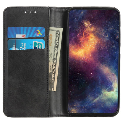 For Samsung Galaxy A05 4G Case Split Leather Cover Wallet Stand Cowhide Texture Phone Shell