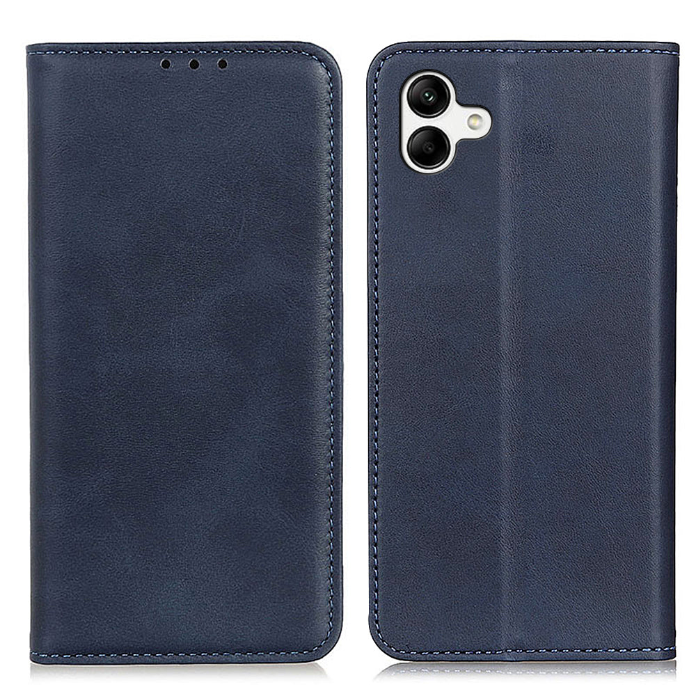 For Samsung Galaxy A05 4G Case Split Leather Cover Wallet Stand Cowhide Texture Phone Shell