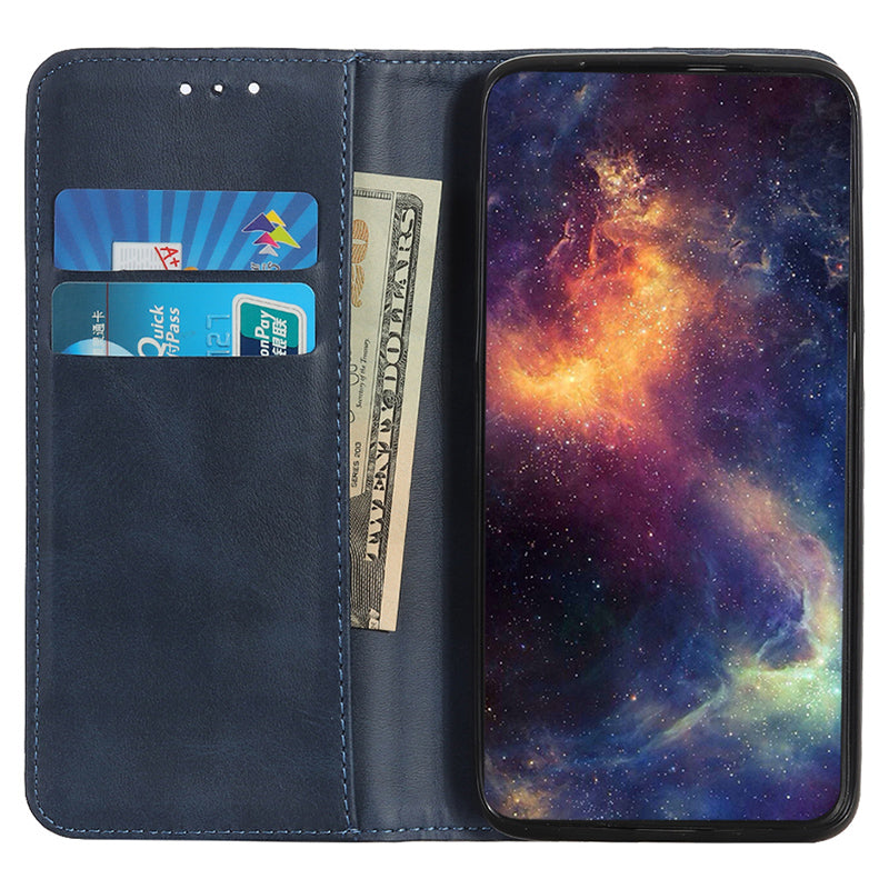 For Samsung Galaxy A05 4G Case Split Leather Cover Wallet Stand Cowhide Texture Phone Shell