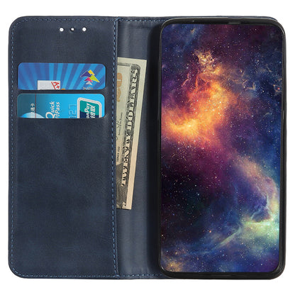For Samsung Galaxy A05 4G Case Split Leather Cover Wallet Stand Cowhide Texture Phone Shell