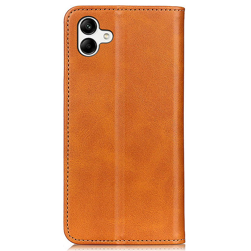 For Samsung Galaxy A05 4G Case Split Leather Cover Wallet Stand Cowhide Texture Phone Shell