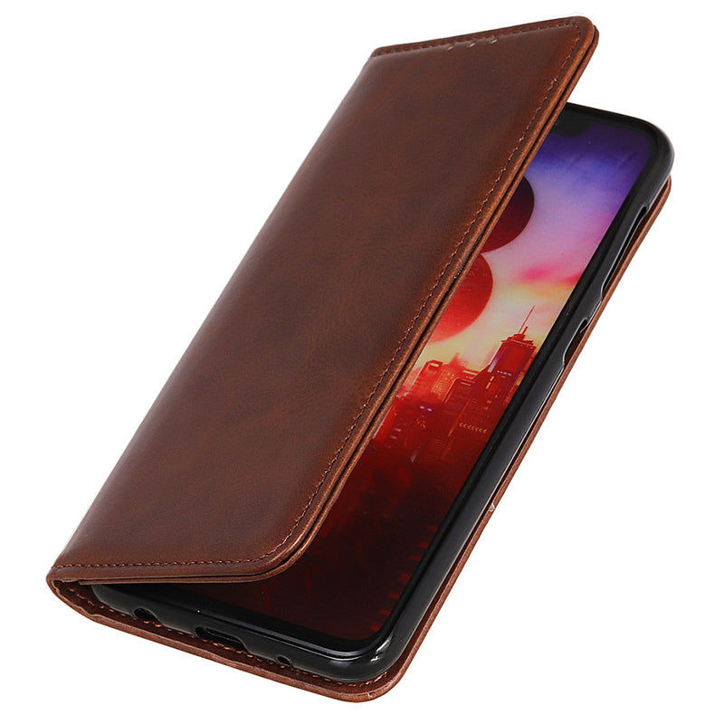 For Samsung Galaxy A05 4G Case Split Leather Cover Wallet Stand Cowhide Texture Phone Shell