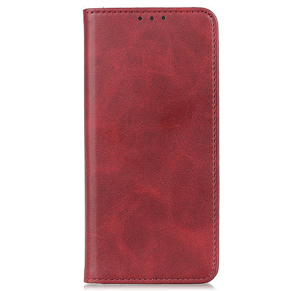 For Samsung Galaxy A05 4G Case Split Leather Cover Wallet Stand Cowhide Texture Phone Shell