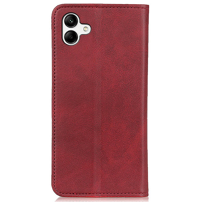 For Samsung Galaxy A05 4G Case Split Leather Cover Wallet Stand Cowhide Texture Phone Shell
