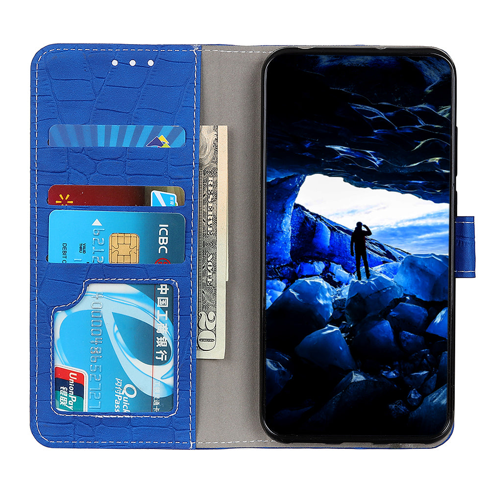 For Samsung Galaxy A05 4G Case Stand Crocodile Texture Leather Phone Wallet Cover