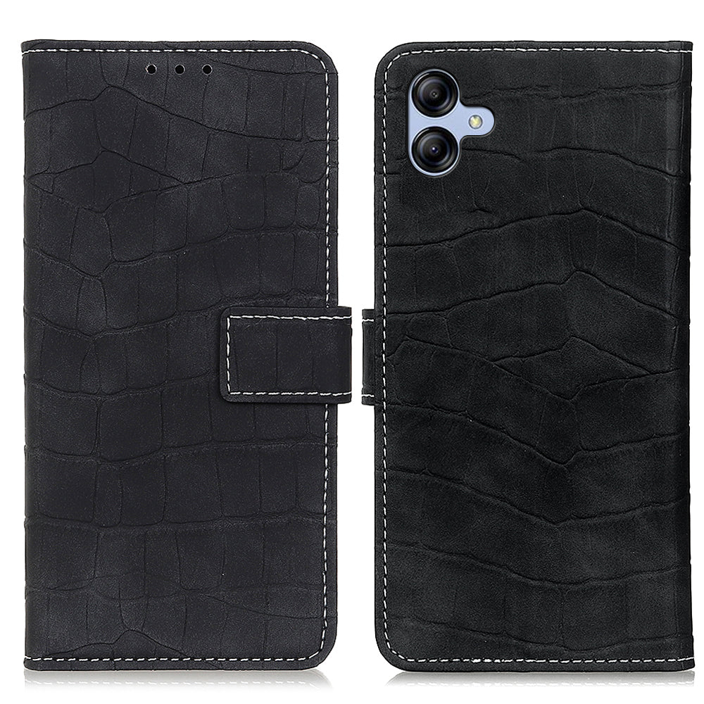 For Samsung Galaxy A05 4G Case Stand Crocodile Texture Leather Phone Wallet Cover